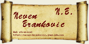 Neven Branković vizit kartica